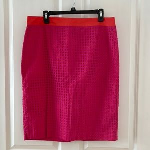 Orange and pink Talbots pencil skirt EUC size 12